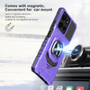 Military Grade Robotic Series Hybrid Case with Ring Grip for Motorola Moto G 2025 - Purple