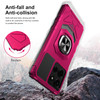 Military Grade Robotic Series Hybrid Case with Ring Grip for Motorola Moto G 2025 - Hot Pink