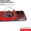 Military Grade Robotic Series Hybrid Case with Ring Grip for Motorola Moto G Power 2025 - Red