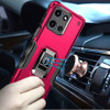 Military Grade Shockproof Hybrid Armor Case with Ring Grip for Motorola Moto G 2025 - Hot Pink