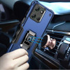 Military Grade Shockproof Hybrid Armor Case with Ring Grip for Motorola Moto G Power 2025 - Blue