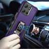Military Grade Shockproof Hybrid Armor Case with Ring Grip for Motorola Moto G Power 2025 - Purple