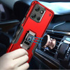 Military Grade Shockproof Hybrid Armor Case with Ring Grip for Motorola Moto G Power 2025 - Red