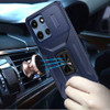 Combat Tough Series Ring Holder Case with Camera Lens Cover for Motorola Moto G 2025 - Blue