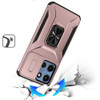 Combat Tough Series Ring Holder Case with Camera Lens Cover for Motorola Moto G 2025 - Rose Gold