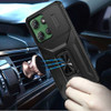Combat Tough Series Ring Holder Case with Camera Lens Cover for Motorola Moto G Power 2025 - Black