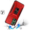 Combat Tough Series Ring Holder Case with Camera Lens Cover for Motorola Moto G Power 2025 - Red