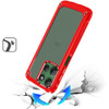 Military Grade Tough Shield Snap-on Transparent Case for Motorola Moto G Power 2025 - Red