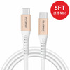 5 ft USB-C to USB-C High-Speed Charge and Sync Cable - White