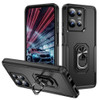 Military Grade TUFF Shockproof Hybrid Armor Case with Ring Grip for Motorola Moto G 2025 - Black