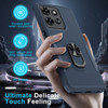 Military Grade TUFF Shockproof Hybrid Armor Case with Ring Grip for Motorola Moto G 2025 - Blue