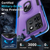 Military Grade TUFF Shockproof Hybrid Armor Case with Ring Grip for Motorola Moto G 2025 - Purple