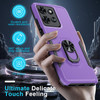 Military Grade TUFF Shockproof Hybrid Armor Case with Ring Grip for Motorola Moto G 2025 - Purple