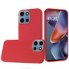 Soft Touch Dual-Layer Hybrid Case for Motorola Moto G 2025 - Red
