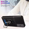 Military Grade All-In-One Ring Stand Card Case for Motorola Moto G 2025 - Black