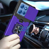 Military Grade All-In-One Ring Stand Card Case for Motorola Moto G 2025 - Purple