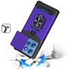 Military Grade All-In-One Ring Stand Card Case for Motorola Moto G 2025 - Purple