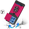 Military Grade All-In-One Ring Stand Card Case for Motorola Moto G 2025 - Hot Pink