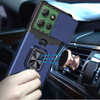 Military Grade All-In-One Ring Stand Card Case for Motorola Moto G Power 2025 - Blue