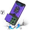 Military Grade All-In-One Ring Stand Card Case for Motorola Moto G Power 2025 - Purple