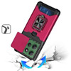 Military Grade All-In-One Ring Stand Card Case for Motorola Moto G Power 2025 - Hot Pink