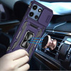 Military Grade Ring Holder Case with Camera Lens Cover for Motorola Moto G 2025 - Purple