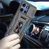 Military Grade Ring Holder Case with Camera Lens Cover for Motorola Moto G 2025 - Grey