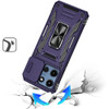 Military Grade Ring Holder Case with Camera Lens Cover for Motorola Moto G Power 2025 - Purple