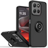 Transparent Hybrid Case with Ring Grip for Motorola Moto G Power 2025 - Black