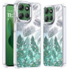 Feather Series Epoxy Glitter Hybrid Case for Motorola Moto G Power 2025 - Green