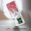 Feather Series Epoxy Glitter Hybrid Case for Motorola Moto G Power 2025 - Red