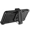 Military Grade Ultra Rugged Hybrid Kickstand Case with Card Slot and Belt Clip Holster for iPhone 16 - Black