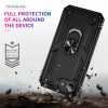 Military Grade Hybrid Case with Belt Clip Holster for iPhone 16e - Black