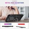 Military Grade Hybrid Case with Ring Grip for iPhone 16e - Black