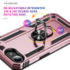 Military Grade Hybrid Case with Ring Grip for iPhone 16e - Rose Gold