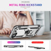 Military Grade Hybrid Case with Ring Grip for iPhone 16e - Silver