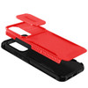 Combat Tough Series Hybrid Case with Camera Lens Cover for Samsung Galaxy A36 5G - Red