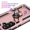 Military Grade Hybrid Case with Ring Grip for Samsung Galaxy A36 5G - Rose Gold