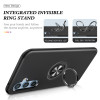 360 Rotating Ring Grip Hybrid Case for Samsung Galaxy A36 5G - Black