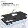 360 Rotating Ring Grip Hybrid Case for Samsung Galaxy A36 5G - Black