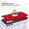 360 Rotating Ring Grip Hybrid Case for Samsung Galaxy A36 5G - Red