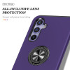 360 Rotating Ring Grip Hybrid Case for Samsung Galaxy A36 5G - Dark Purple