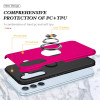 360 Rotating Ring Grip Hybrid Case for Samsung Galaxy A36 5G - Hot Pink