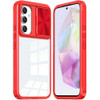 HD Transparent Case with Camera Privacy Cover for Samsung Galaxy A36 5G - Red