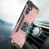 Military Grade Robust Series Dual Layer Hybrid Case with Ring Grip for Samsung Galaxy A36 5G - Rose Gold