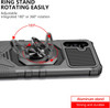 Military Grade Robotic Series Hybrid Case with Ring Grip for Samsung Galaxy A36 5G - Black