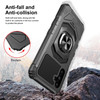 Military Grade Robotic Series Hybrid Case with Ring Grip for Samsung Galaxy A36 5G - Black