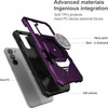Military Grade Robotic Series Hybrid Case with Ring Grip for Samsung Galaxy A36 5G - Purple