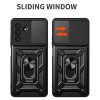 Military Grade Superior Series Hybrid Case with Ring Grip and Camera Lens Cover for Samsung Galaxy A36 5G - Black