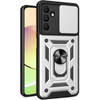 Military Grade Superior Series Hybrid Case with Ring Grip and Camera Lens Cover for Samsung Galaxy A36 5G - Silver